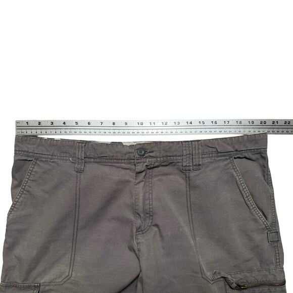 Vintage Y2K Old Navy Grey Loose Cargo Shorts Utility Multi Pocket 38 - Picture 4 of 7